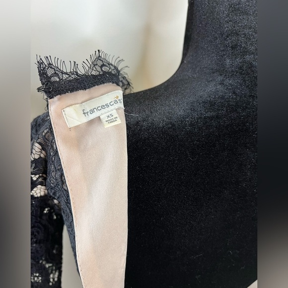 Francesca’s long sleeve black lace shorts dressy romper. Fully lined size XS EUC - Picture 7 of 11